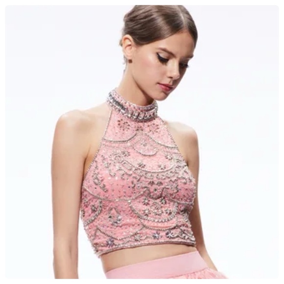 ALICE + OLIVIA Gatz Embellished High Neck Top - Picture 4 of 14